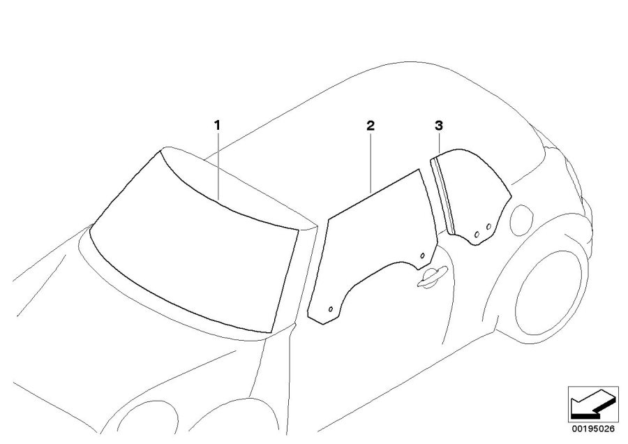 Diagram GLAZING for your MINI