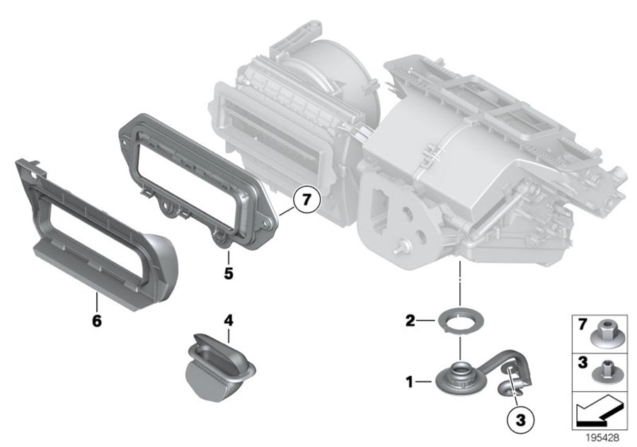 Diagram Add-on parts, HEATER/AIR conditioning for your 2016 BMW M6   