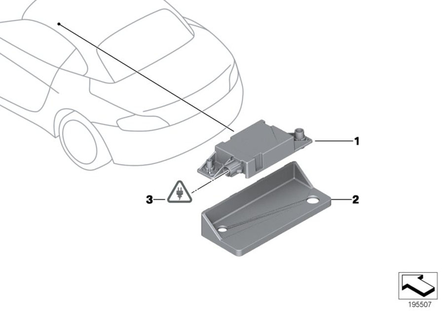 Diagram Individual parts for phone antenna for your BMW