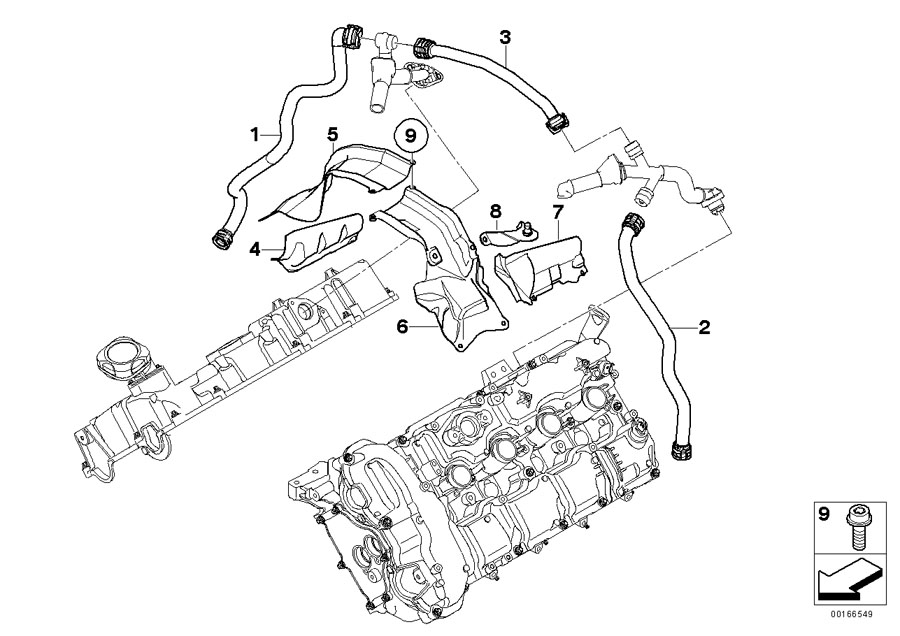 Diagram Crankcase-ventilation for your 2016 BMW M6   