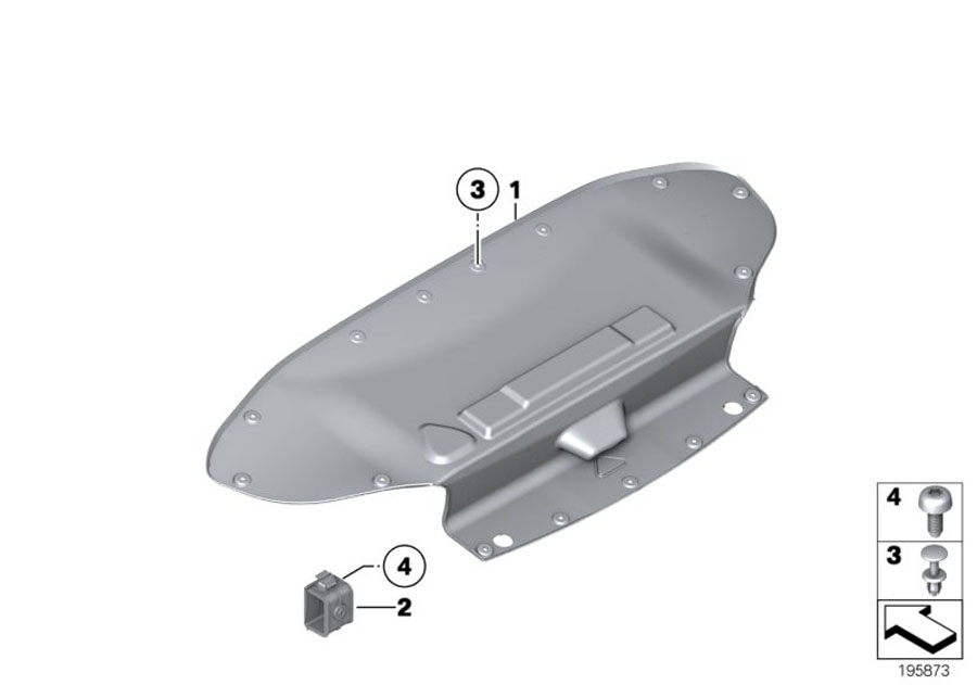Diagram Trunk lid trim panel for your BMW