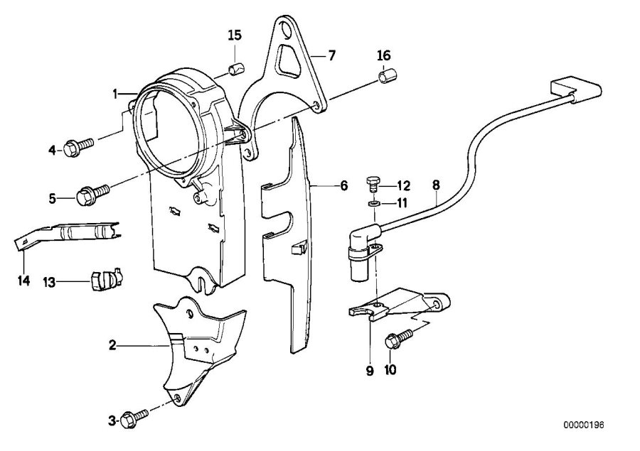 Diagram Timing cover upper for your 2016 BMW i3  60Ah 