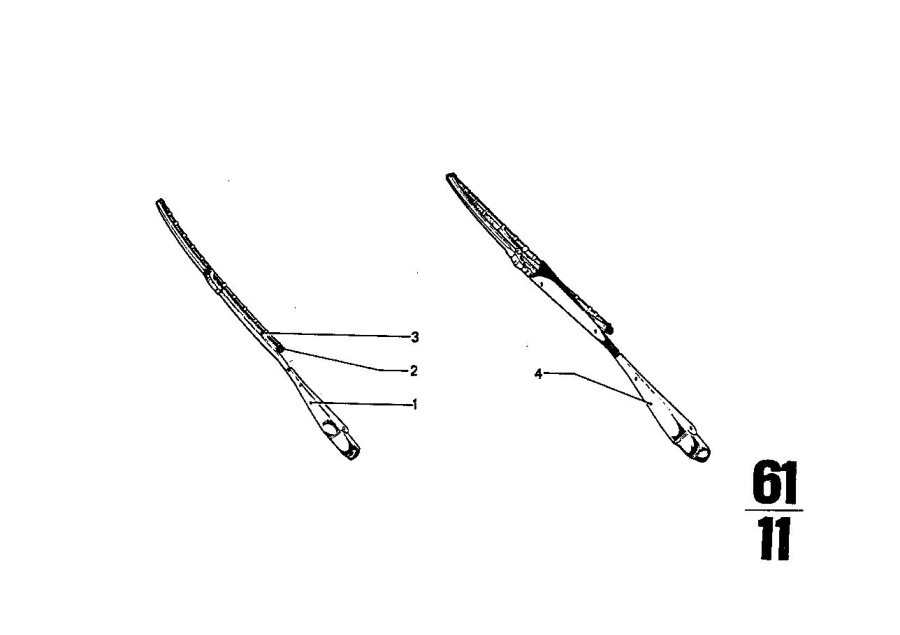 Diagram Wiper ARM/WIPER blade for your 1988 BMW 325i   