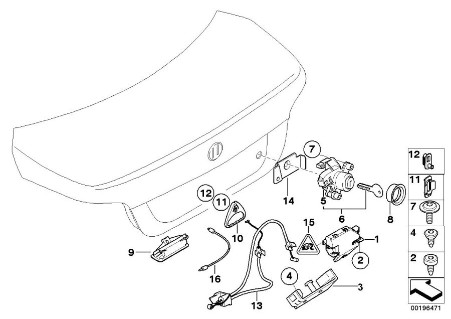 Diagram Trunk LID/CLOSING system for your 2013 BMW 328iX   