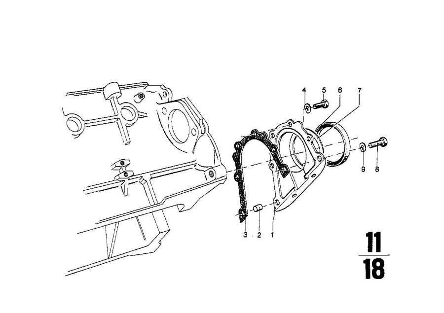 Diagram Engine housing mounting parts for your 2010 BMW M6   