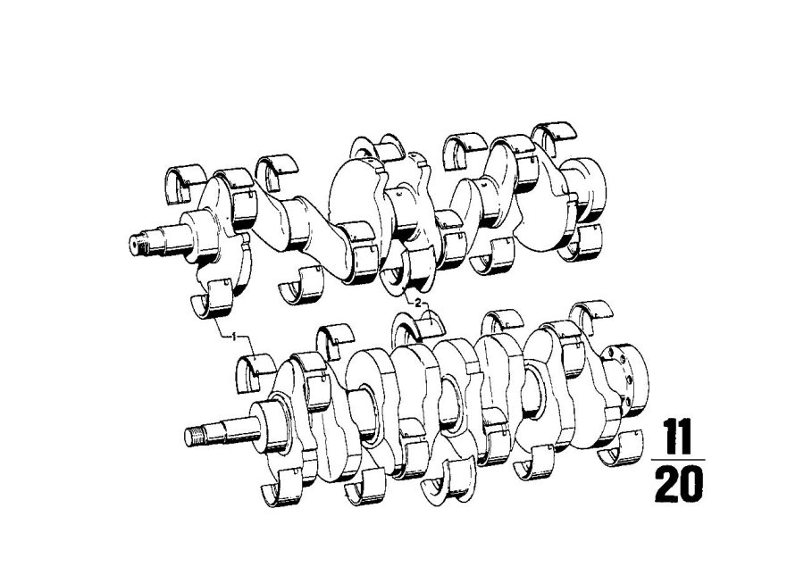 Diagram AT-crankshaft with bearing shells for your 2018 BMW M6   