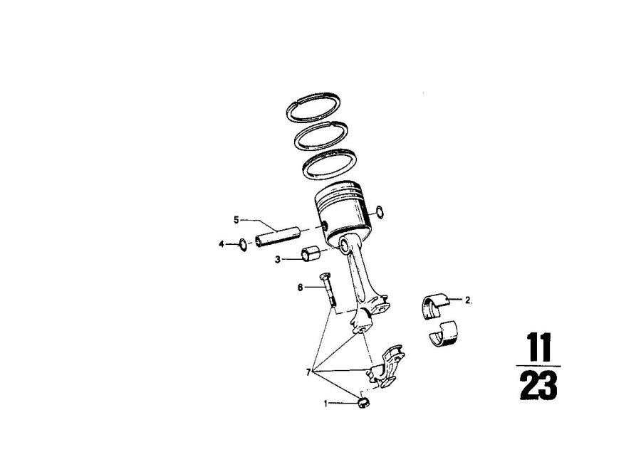 Diagram Connecting rod / Connecting rod bearing for your BMW