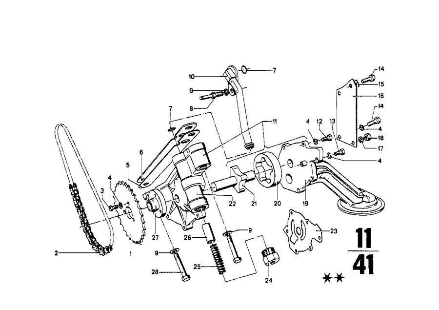 Diagram Lubrication SYSTEM/OIL pump with drive for your 2018 BMW X2 28iX  