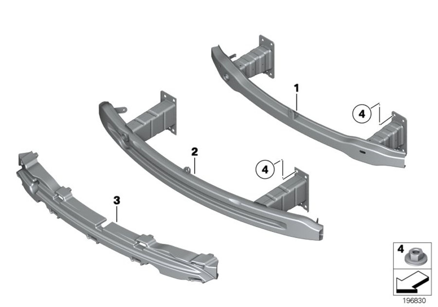 Diagram Carrier, front for your 2004 BMW 645Ci Convertible  