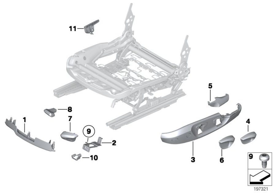 Diagram SEAT FRONT SEAT COVERINGS for your 2015 BMW M6   