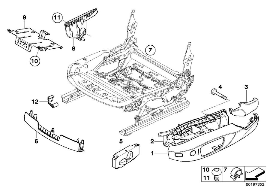 Diagram SEAT FRONT SEAT COVERINGS for your 2007 BMW M6   