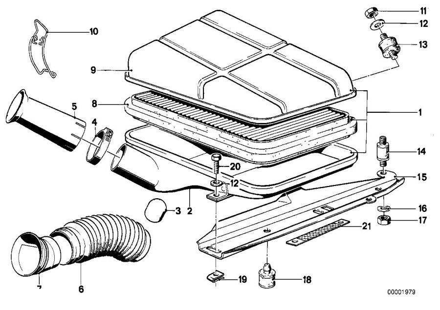 Diagram Intake silencer / Filter cartridge Intake silencer / Filter cartridge for your 2023 BMW X3  30eX 