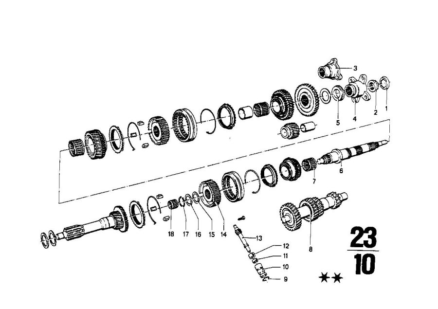 Diagram GETRAG 242 GEAR WHEEL SET PARTS/REP.KITS for your BMW i3  