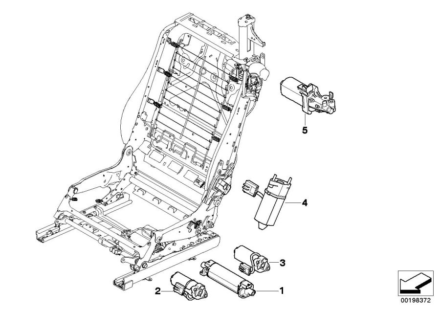 Diagram Seat, front, electrical and motors for your 2012 BMW M6   