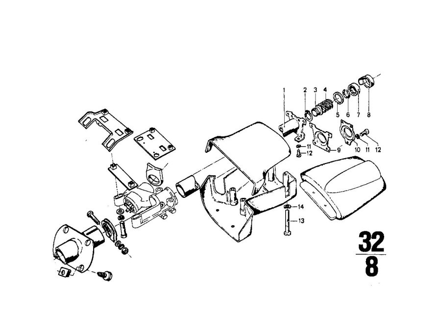 Diagram STEERING COLUMN-TRIM PANEL/ATTACH.P. for your 2018 BMW X2 28iX  