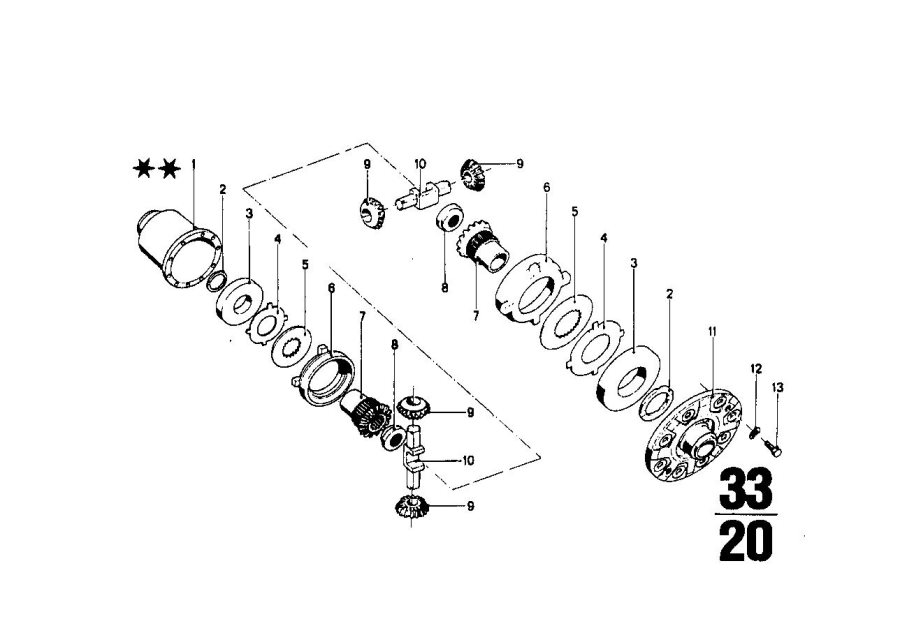 Diagram LIMITED SLIP DIFF.UNIT-SINGLE PARTS for your BMW