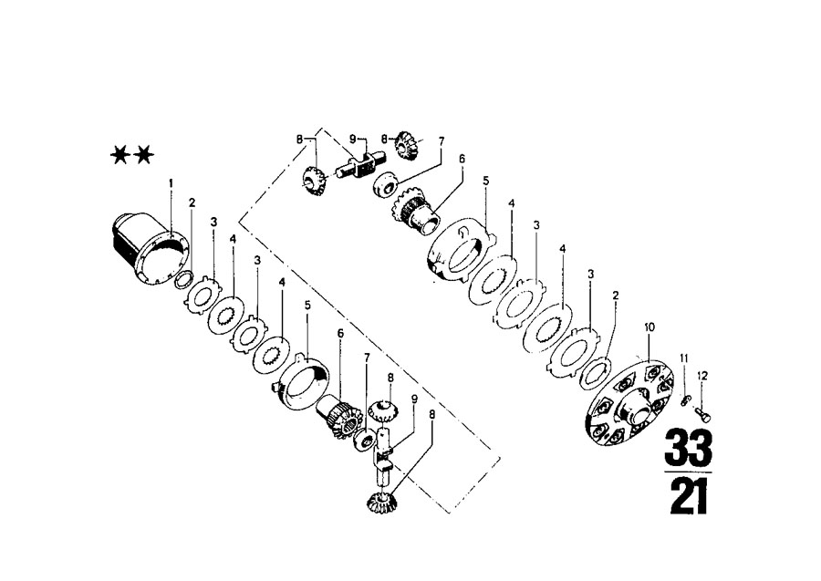 Diagram LIMITED SLIP DIFF.UNIT-SINGLE PARTS for your BMW