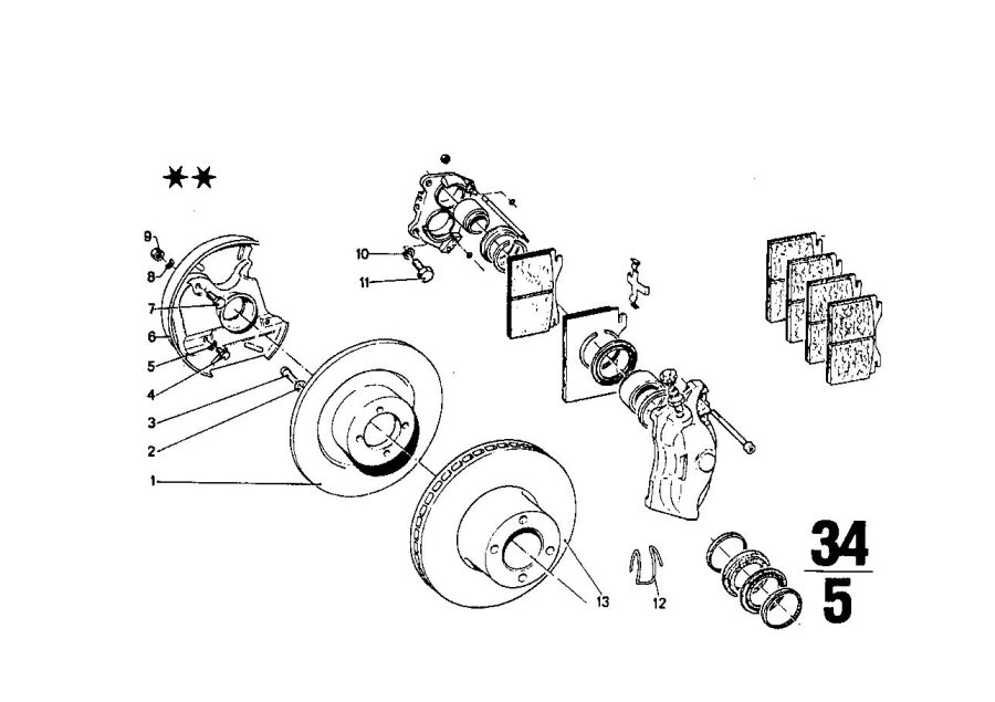 Diagram Brake DISC/CALIPER/MOUNTING PARTS/FRONT for your 2016 BMW X1   