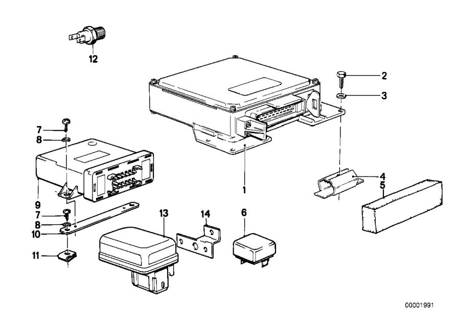 Diagram Control unit for your BMW 733i  