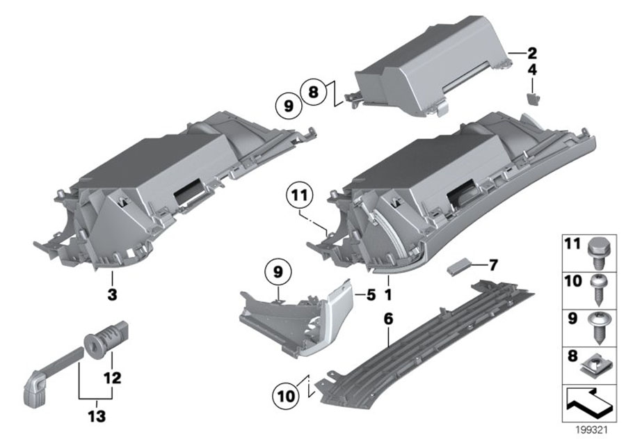 Diagram Glove box for your 2017 BMW X6   