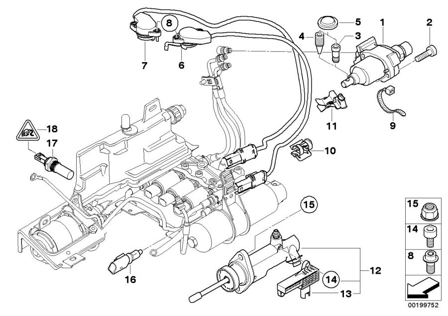 Le diagramme GS6S53BZ(SMG) Elément d"ajustag/Capteur pour votre BMW