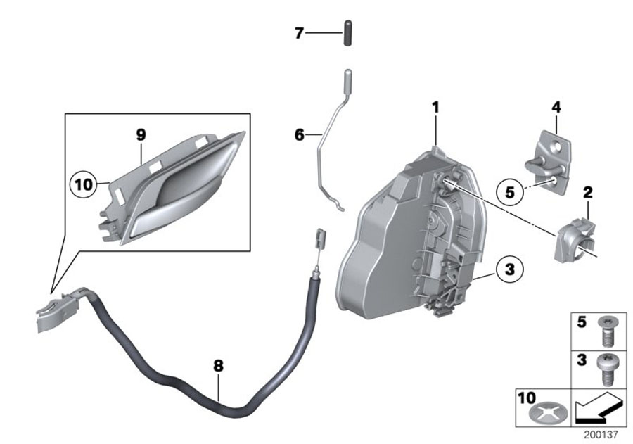 Diagram FRONT DOOR CONTROL/DOOR LOCK for your 2011 BMW 650i   