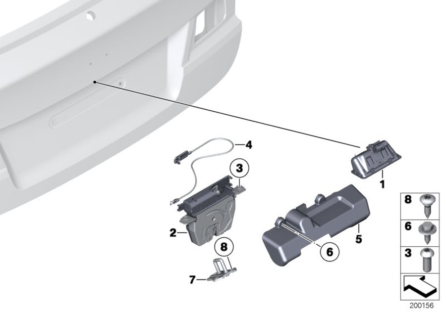 Diagram TRUNK LID/CLOSING SYSTEM for your 2013 BMW Alpina B7LX   