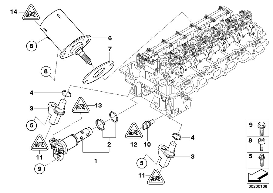 Diagram Cylinder head, electr. Add-on parts for your 2009 BMW M6   