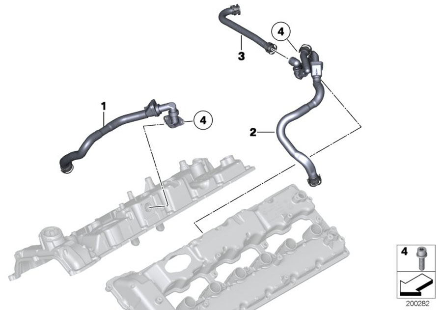 Diagram Crankcase-ventilation for your 2012 BMW 335i   