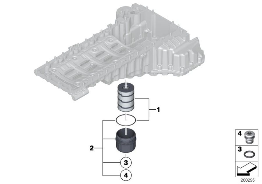 Diagram Lubrication system-oil filter for your 2015 BMW M235iX   