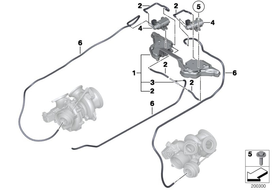 Diagram Vacuum control exhaust turbocharger for your BMW