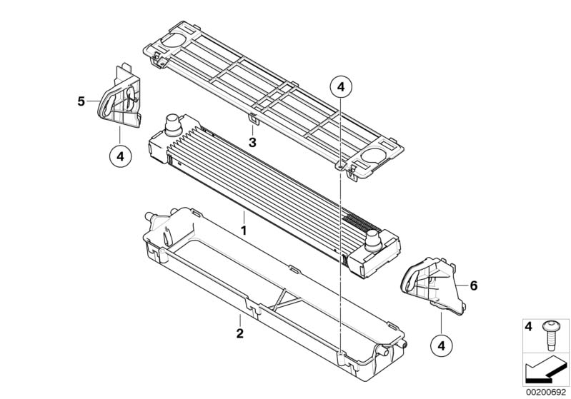 Diagram Radiator, forward position for your 2012 BMW M6   