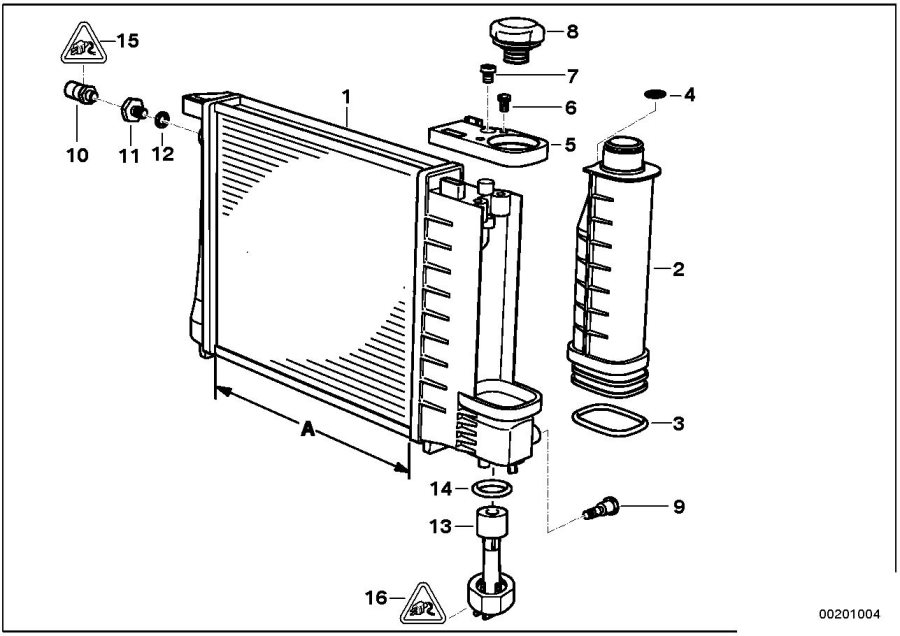 Diagram Radiator for your 1996 BMW