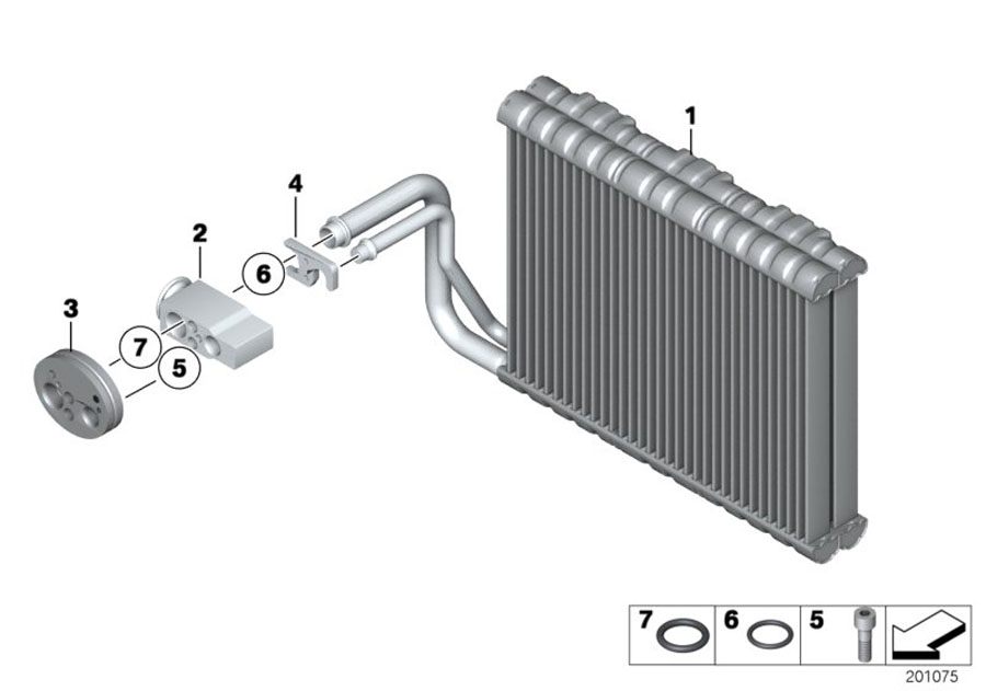 Diagram Evaporator / Expansion valve for your BMW M3  