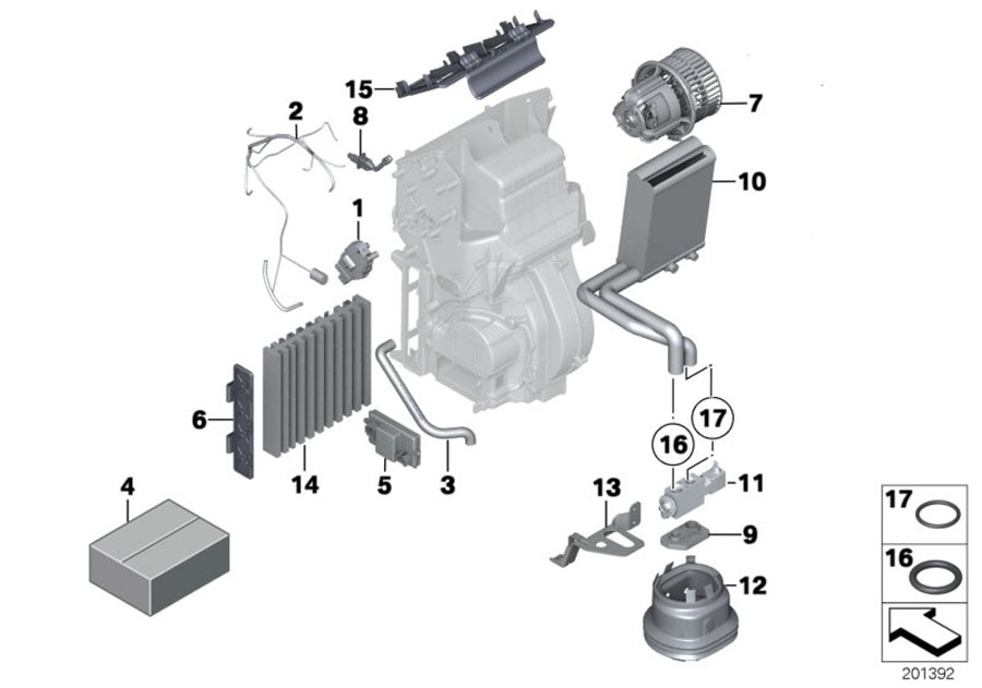 Diagram Rear air conditioner for your BMW