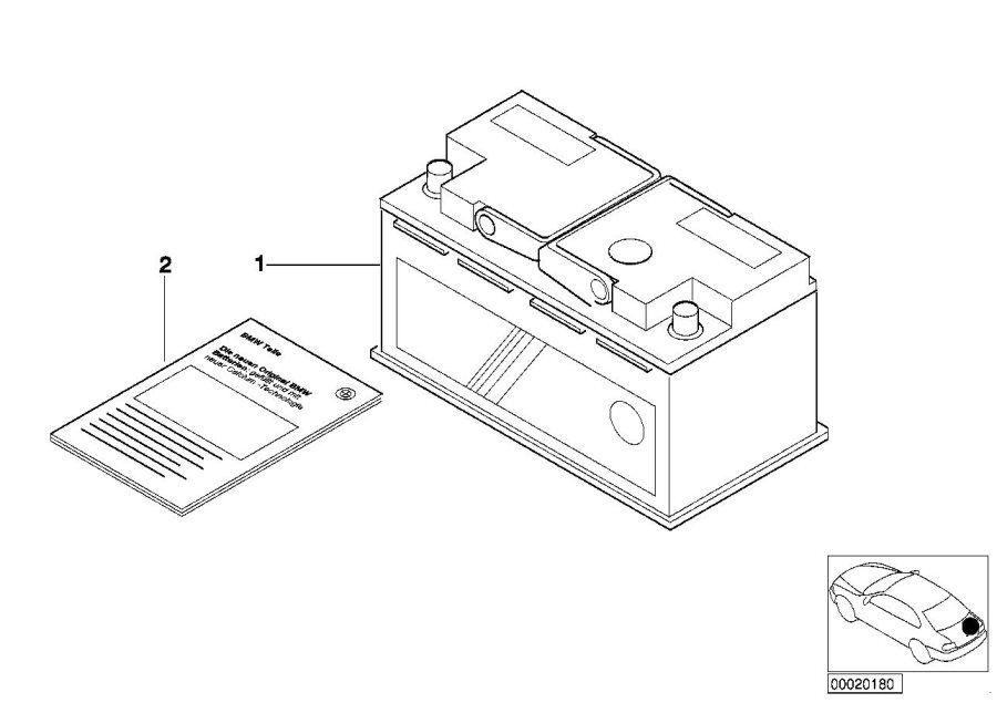 Diagram Battery for your 2001 BMW 325xi   