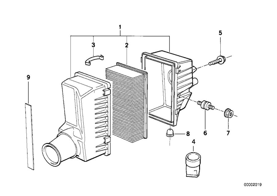 Diagram Intake silencer / Filter cartridge Intake silencer / Filter cartridge for your 2017 BMW M6   