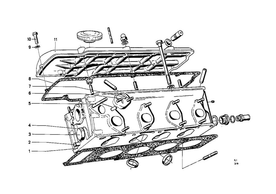 Diagram CYLINDER HEAD / COVER / GASKETS for your BMW