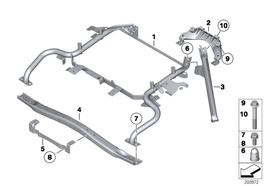 Diagram FRONT BODY PARTS for your BMW