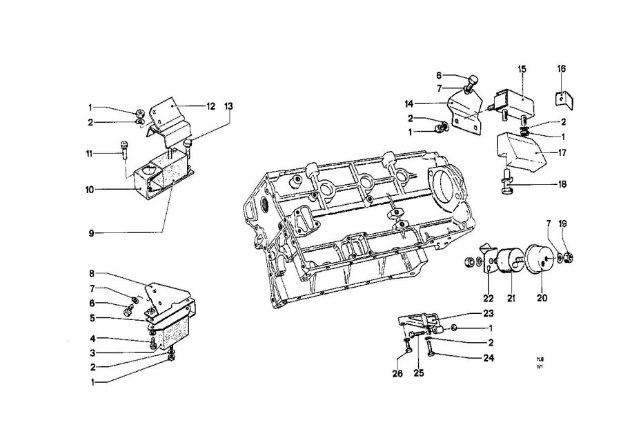 Diagram Engine Suspension for your 2016 BMW X1   