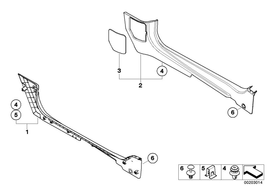 Diagram TRIM PANEL LEG ROOM for your MINI