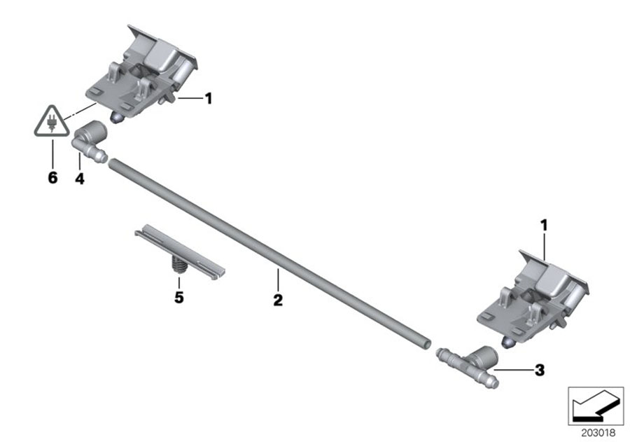 Diagram SINGLE PARTS FOR WINDSHIELD CLEANING for your BMW