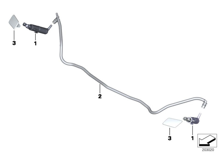 Diagram SINGLE PARTS FOR HEAD LAMP CLEANING for your BMW