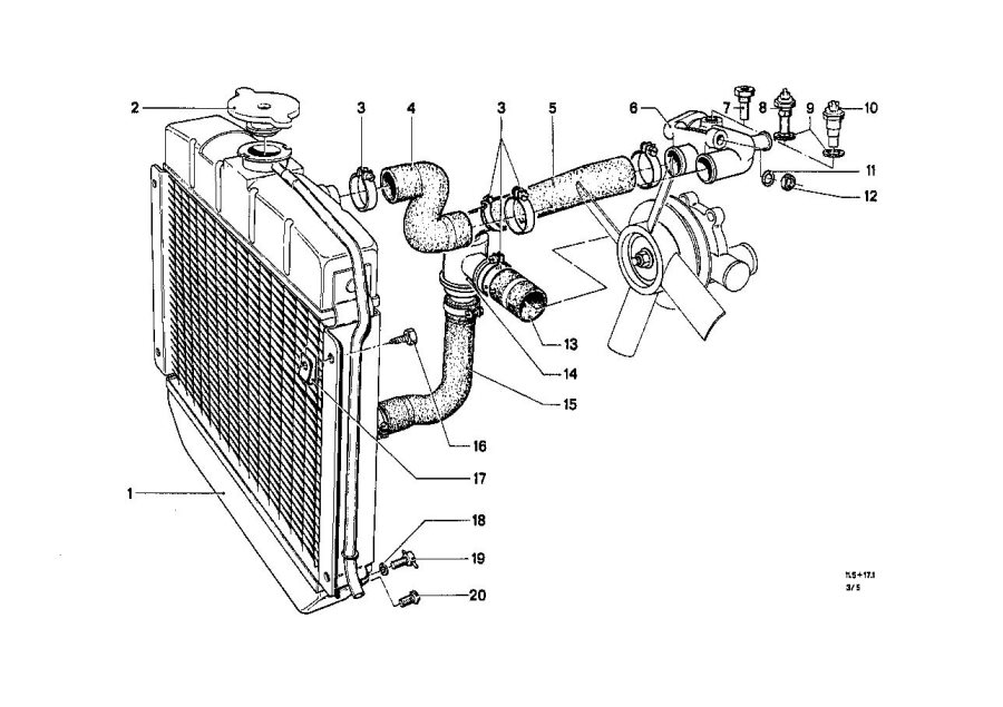 Diagram COOLING SYSTEM - WATER HOSES for your 2018 BMW X2 28iX  