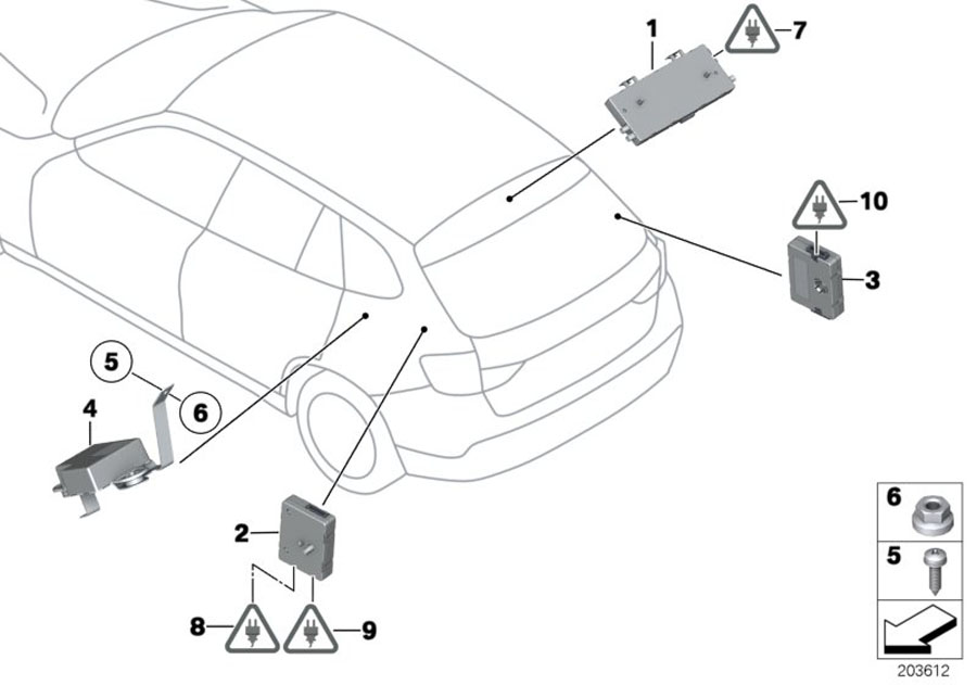 Diagram SINGLE PARTS F ANTENNA-DIVERSITY for your BMW