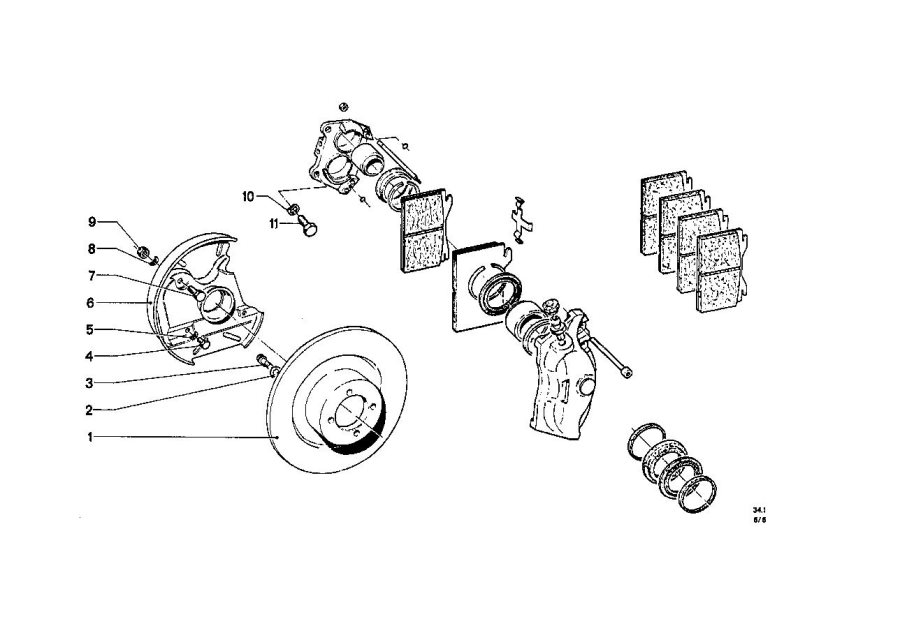 Diagram FRONT WHEEL BRAKE for your 2016 BMW X1   