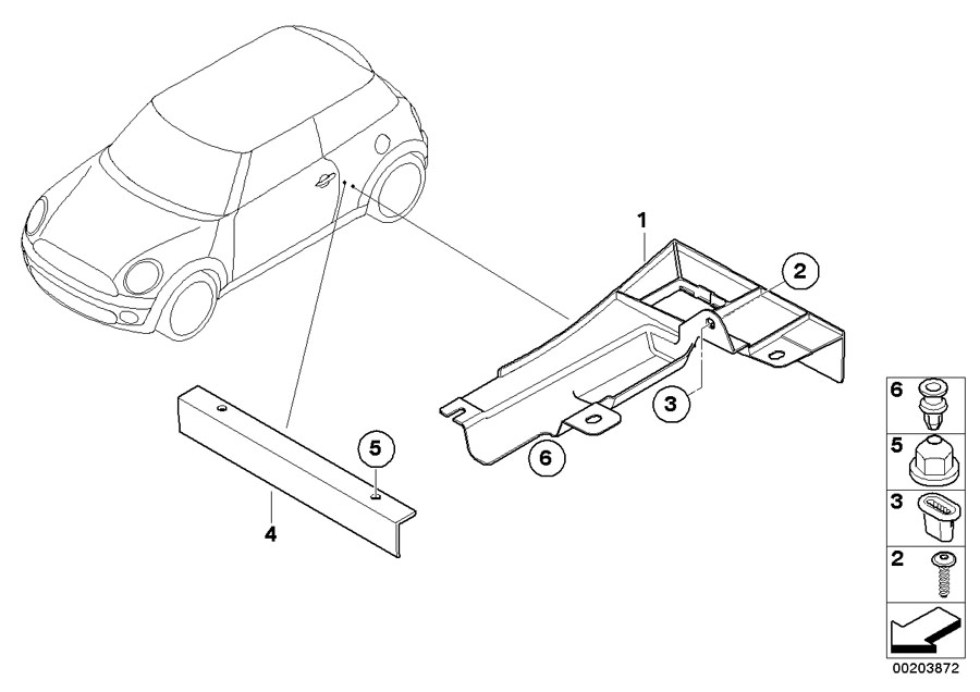 Diagram Underfloor coating for your MINI Hardtop  