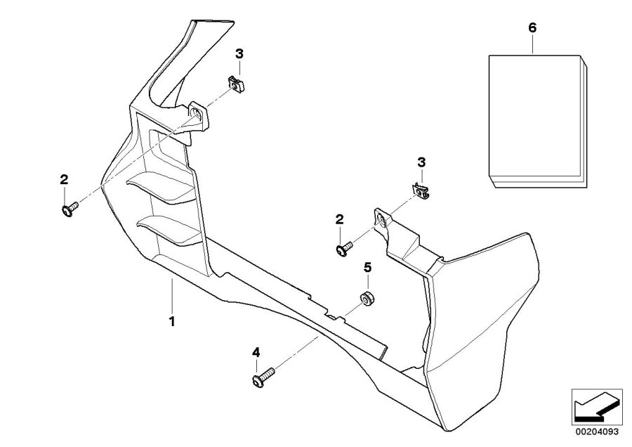 Diagram Radiator trim, plastic for your 2010 BMW R1200RT   