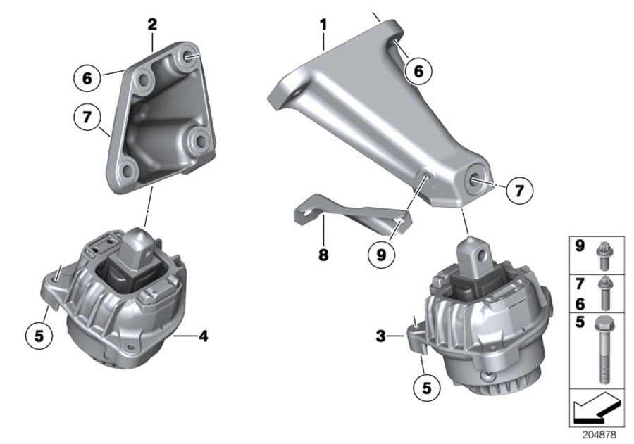 Diagram Engine Suspension for your BMW