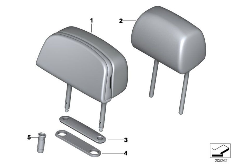 Diagram Rear seat head restraint for your 2023 BMW X3  30eX 